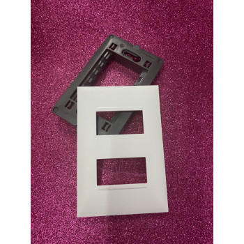 Placa P/2 Modulos Separados 4x2 -  Pial Plus + Branco